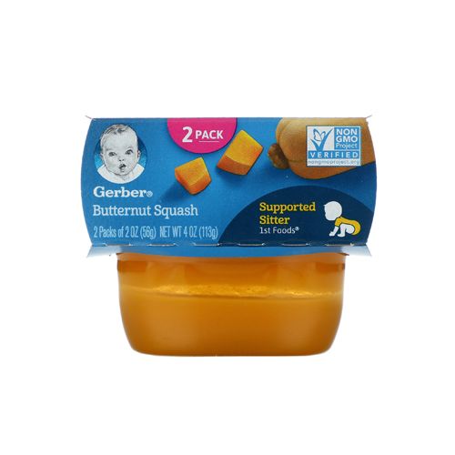Gerber 1st Foods Butternut Squash Baby Food, 2 oz Tub
