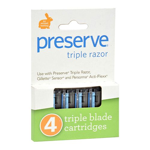 Preserve Triple Razor Blade Refills  4 Ct