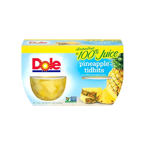 PINEAPPLE TIDBITS IN 100% PINEAPPLE JUICE