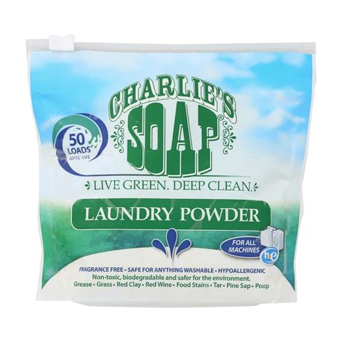 Charlie s Soap  Laundry Detergent Powder 50 Loads  Unscented  1.3 lb -1 Pack