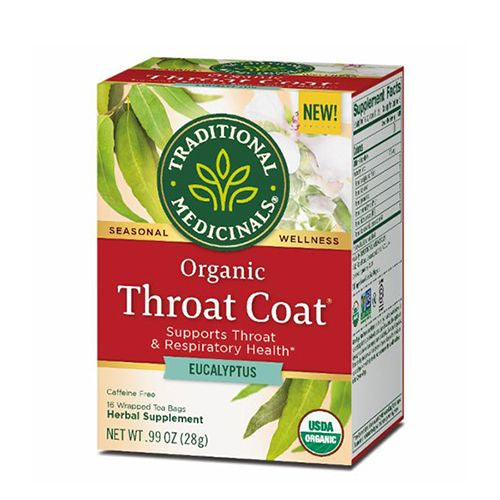 Traditional Medicinal Organic Throat Coat Eucalyptus Herbal Tea - 16ct