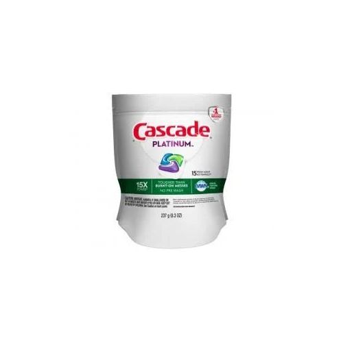 Cascade Platinum Dishwasher Detergent Actionpacs, Fresh, 15 Count