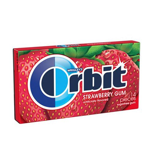 Orbit Strawberry Sugarfree Chewing Gum, single pack