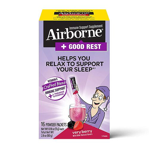 Airborne Good Rest Very Berry Powder Immune Support Supplement (16 count)