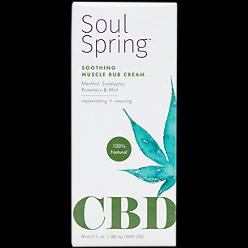 Soul Spring Muscle Rub Cream 3 Oz Replenish & Rescuing Menthol Eucalyptus