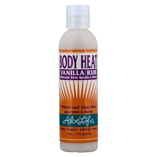 Aloe Life Body Heat Vanilla Rub Ultimate Aloe Sports Lotion 7 oz Lotion