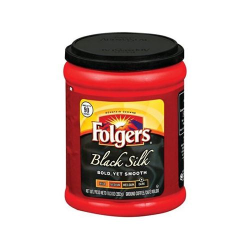 Folgers Black Silk Dark Roast Ground Coffee, 10.3 Ounces (B01M4IX65E)
