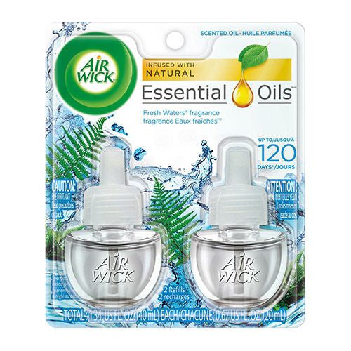 Air Wick Plug in Scented Oil Refill  2 ct  Fresh Waters  Air Freshener  Essential Oils