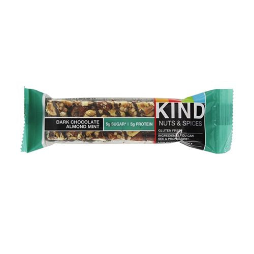 DARK CHOCOLATE ALMOND MINT BAR, NUTS & SPICES