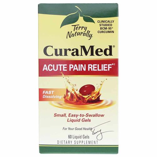 Terry Naturally CuraMed Acute Pain Relief, 60 Liquid Gels - with BCM-95 Curcumin, BOS-10 Boswellia & Black Sesame Seed Oil - Small, Easy to Swallow, Fast Dissolving - Non-GMO - 30 Servings (B08L412KFJ)