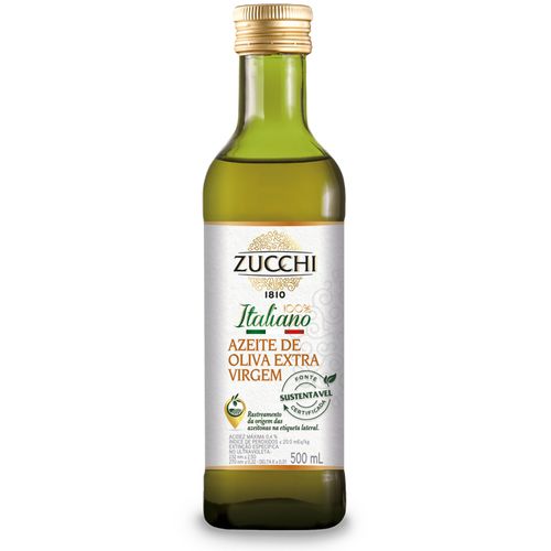 Zucchi Italiano Extra Virgin Olive Oil (17 Fl Oz), 100% Italian Olives, Certified & Sustainable EVOO