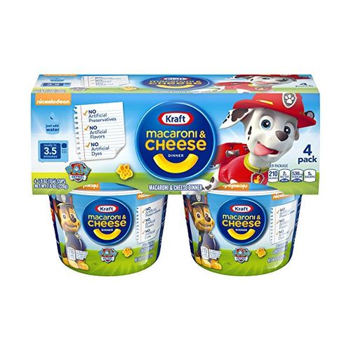 Kraft Macaroni & Cheese Paw Patrol Shapes Dinner (1.9 oz Cups, 4 Count) (B00DVXV00W)