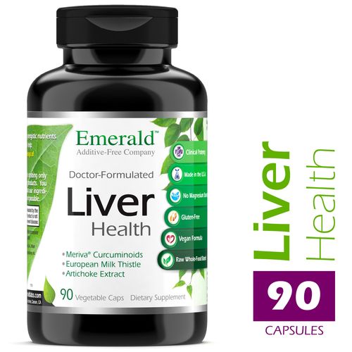 Emerald Labs Liver Health with Silymarin Milk Thistle and Meriva Phytosome to Support Liver Health, Weight Management, and Cleanse Support - 90 Vegetable Capsules