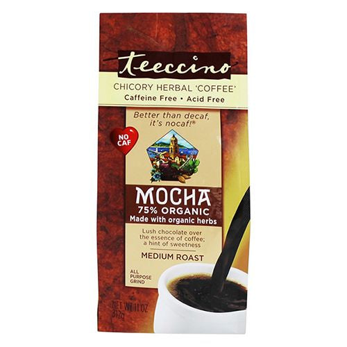 Teeccino Mediterranean Herbal Coffee Mocha, 11 Oz