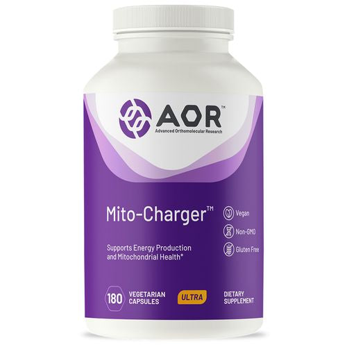 AOR, Mito-Charger, Natural Supplement to Support Healthy Mitochondria, with R-Lipoic Acid, Vegetarian, 180 Capsules (30 Servings)