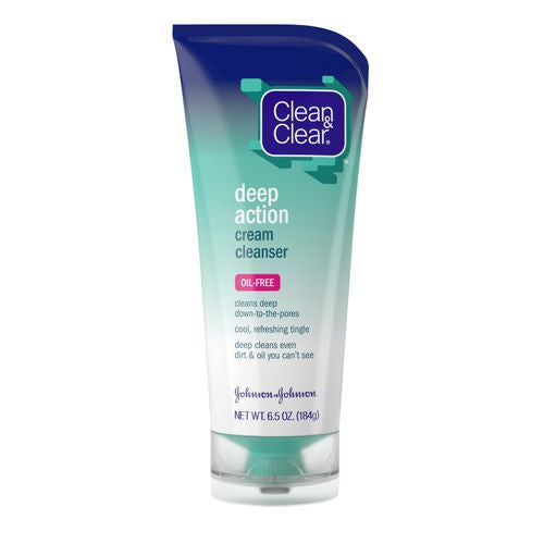 Clean & Clear Oil-Free Deep Action Cream Facial Cleanser  6.5 oz