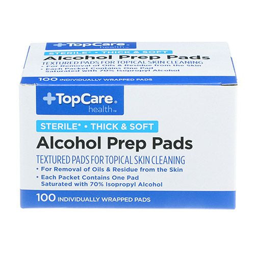 Tc Topcare 1 Box Of 100 Alcohol Prep Pad Wipes Sterile 70%