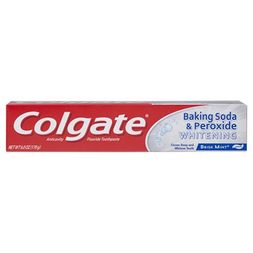 Colgate Baking Soda and Peroxide Toothpaste  Brisk Mint  6 oz Tube