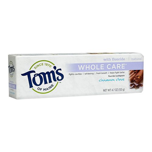 Tom s of Maine Whole Care with Fluoride Natural Toothpaste  Cinnamon-Clove 4.7 oz