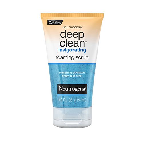 Neutrogena Deep Clean Invigorating Foaming Facial Scrub with Glycerin  Cooling & Exfoliating Gel Face Wash to Remove Dirt  Oil & Makeup  4.2 fl. oz
