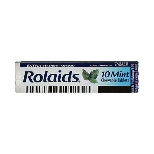 Rolaids Extra Strength Antacid Mint Chewable Tablets, 10ct Roll