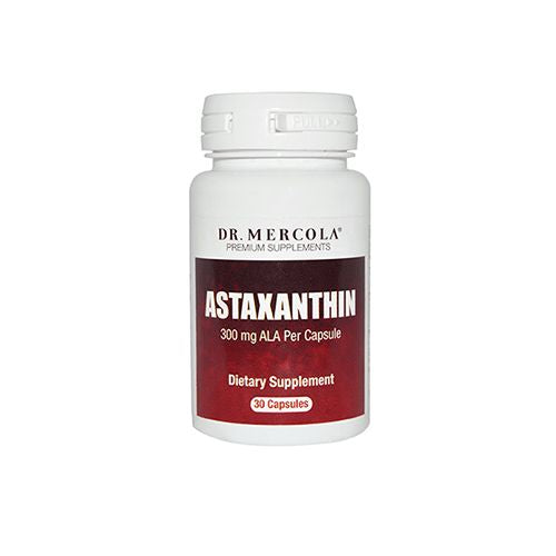 Dr. Mercola Astaxanthin 4mg - 30 Capsules - Astaxanthin Antioxidant - 300mg ALA per Capsule For Better Absorption