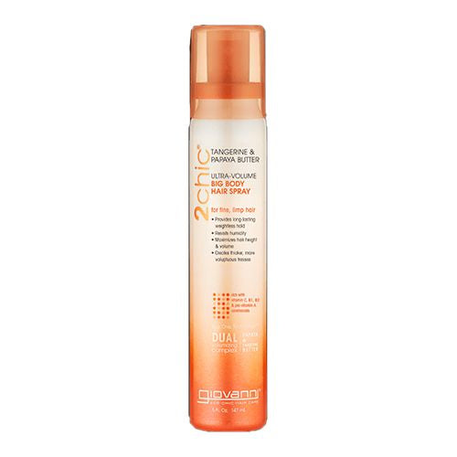 Giovanni 2chic Ultra-Volume Big Body Hair Spray with Tangerine and Papaya Butter  5 Fluid Ounce