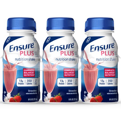 Ensure Plus Nutrition Meal Replacement Shakes  Strawberry  8 fl oz  6 count