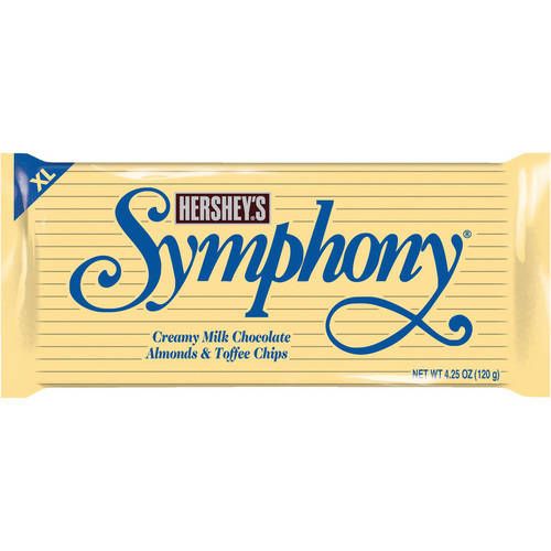 HERSHEY S  SYMPHONY Milk Chocolate  Almonds and Toffee XL Candy  4.25 oz  Bar