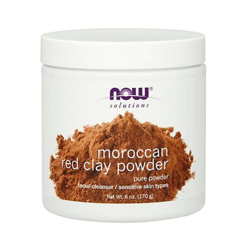 Moroccan Red Clay Powder - 100% Pure Facial Cleanser for Sensitive Skin Types (6 Ounces)