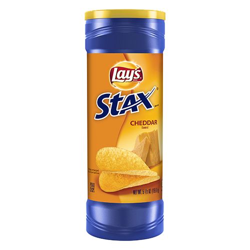 Lay's Stax Cheddar Potato Crisps 5.5 Ounce Canister