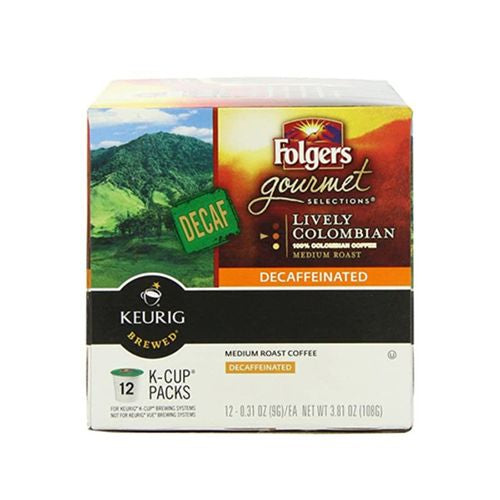 Folgers - Gourmet Selections Coffee - Lively Colombian Decaf 12.00 ct