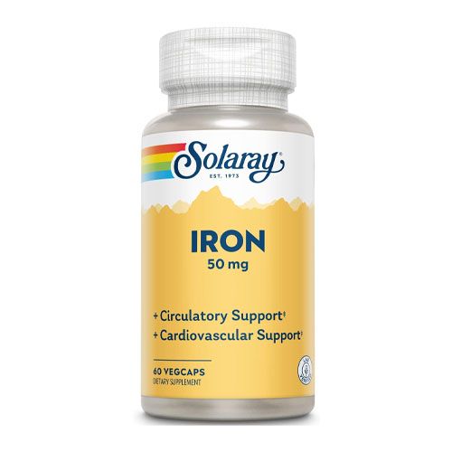 Solaray Iron 50 mg 60 Veg Caps
