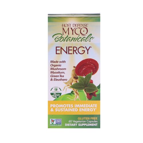 Host Defense  MycoBotanicals Energy  Promotes Immediate and Sustained Energy  Daily Mushrooms and Herb Supplement with Reishi and Cordyceps  Vegan  Organic