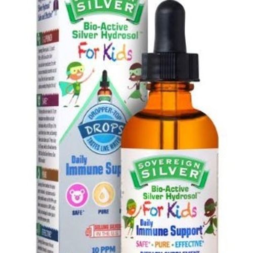 Kids Bio-Active Silver Hydrosol  Daily Immune Support  Ages 4+  10 PPM  2 fl oz (59 ml)  Sovereign Silver