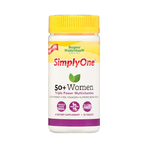 SuperNutrition SimplyOne 50 Plus Women Triple Power Multivitamin Tablets  30 Ct