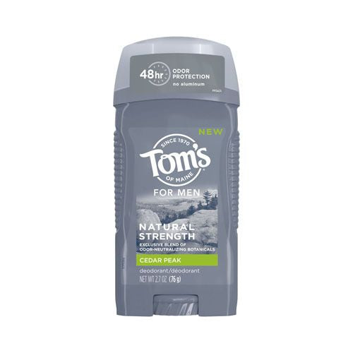 Tom s of Maine Natural Strength Deodorant for Men  Cedar Peak  2.0 oz