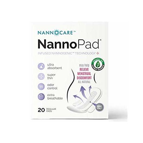 NannoPad Super - Certified Organic Cotton - Naturally Relieve Your Discomfort - No Fragrances  Chemicals or Dyes - Odor-Control and Breathable