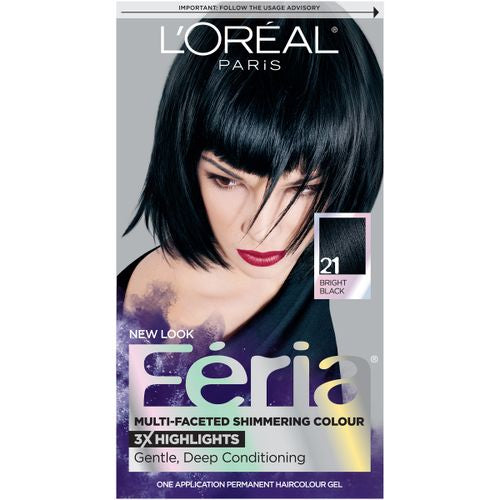 L Oreal Paris Feria Permanent Hair Color  21 Starry Night Bright Black