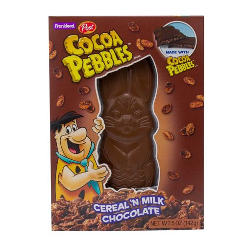 Cocoa Pebbles Cereal  N Milk Chocolate Easter Bunny Candy Bar  Basket Stuffer for Kids  5 Ounce