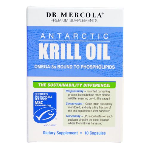 Dr. Mercola Antarctic Krill Oil Dietary Supplement 10 Capsules