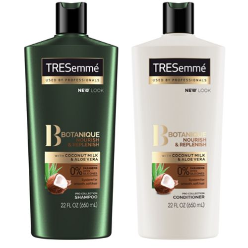 Tresemme Botanique Shampoo Paraben-free  Dye-free  Silicone-free Coconut and Aloe Vera  22 oz