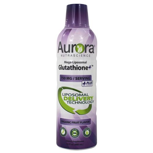 Vida Lifescience - Aurora Nutrascience Mega-Liposomal Glutathione + Vitamin C Organic Fruit Flavor - 16 fl. oz.
