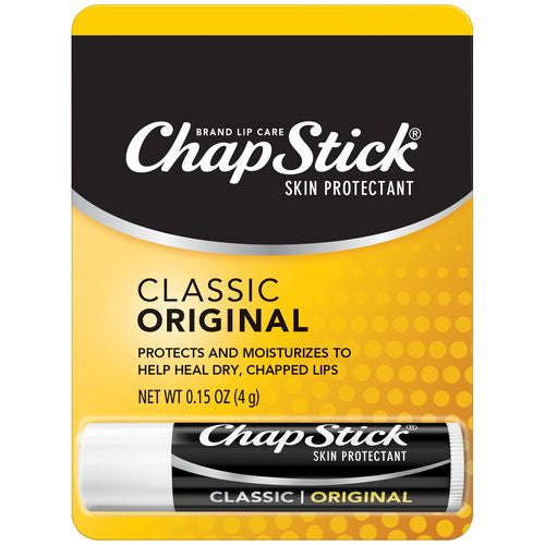 ChapStick Classic (Regular Flavor  0.15 Ounce) Skin Protectant Lip Balm Tube (1 Blister Pack of 1 Stick)