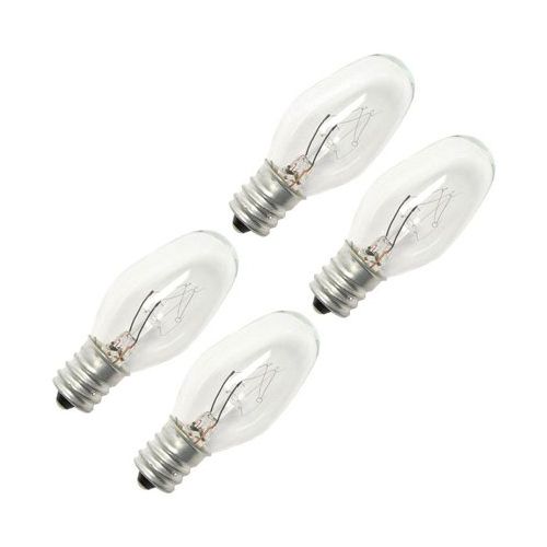 SYLVANIA Incandescent 7W C7 Night Light Bulb, E12 Candelabra Base, 40 Lumens, Clear Finish, 2850K, Warm White - 4 Pack (13545) (B000TZP8FS)