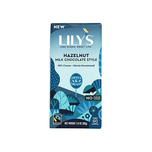 Lily s Hazelnut Milk Chocolate Style Bar  2.8 oz