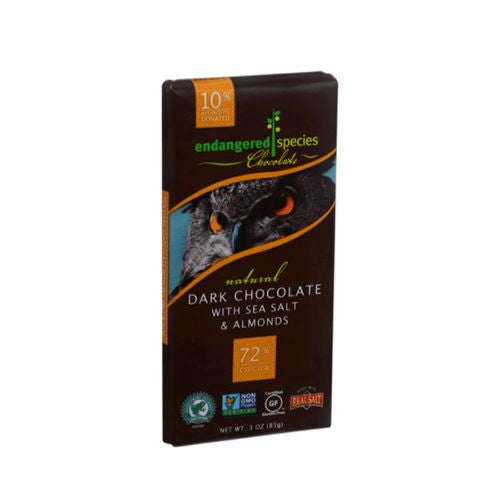 ENDANGERED SPECIES CHOCOLATE, DARK CHOCOLATE, SEA SALT & ALMONDS