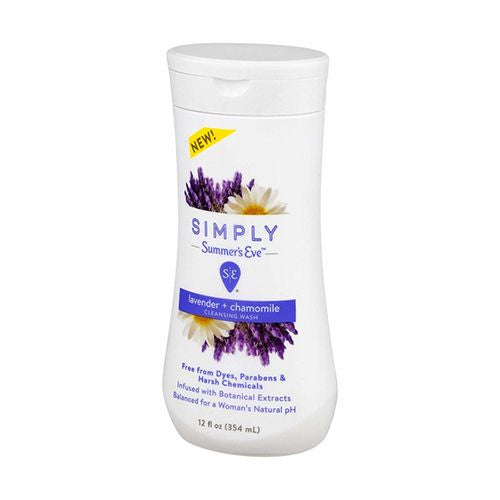 Summer s Eve Simply Cleansing Wash  Lavender & Chamomile  12 Oz  1 Pack