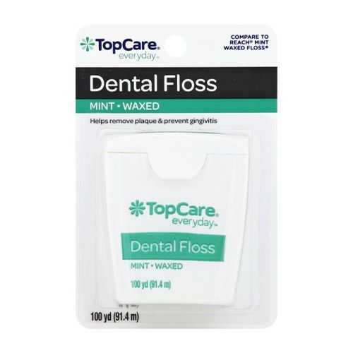 4 Mint Waxed Topcare Dental Floss 400 Yards Total Top Care Lot Of 4