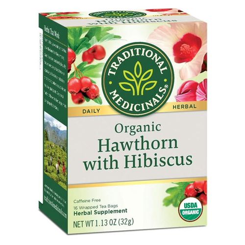 Traditional Medicinals Hawthorn with Hibiscus Organic Tea - 32ct